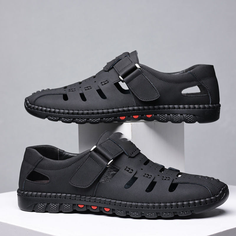 Mens Beach Shoes Slippers Unisex Hollow Out Casual Couple Beach Sandals Flip Flops