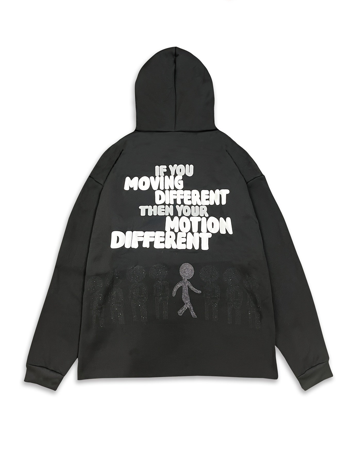 Y2K Oversized Men's Hoodie – Geometric Alphabet Print Pullover for Fall/Winter Streetwear Style