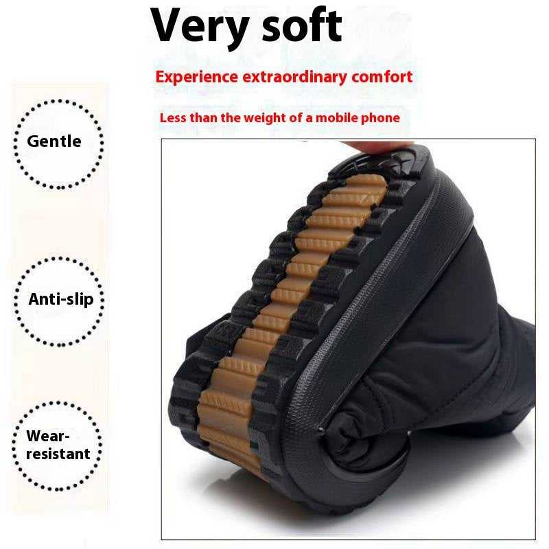 Waterproof Mid-Heel Snow Boots for Women – Stylish Patent Leather Winter Footwear