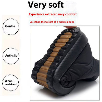 Waterproof Mid-Heel Snow Boots for Women – Stylish Patent Leather Winter Footwear