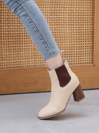Womens Elastic Band Closure Ankle Boots