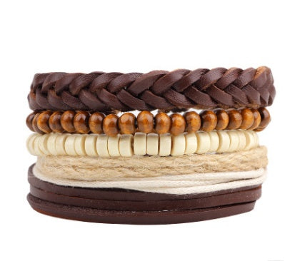 Leather Anchor Charm Bracelet – Men’s Adjustable Leather Bracelet for Everyday Wear