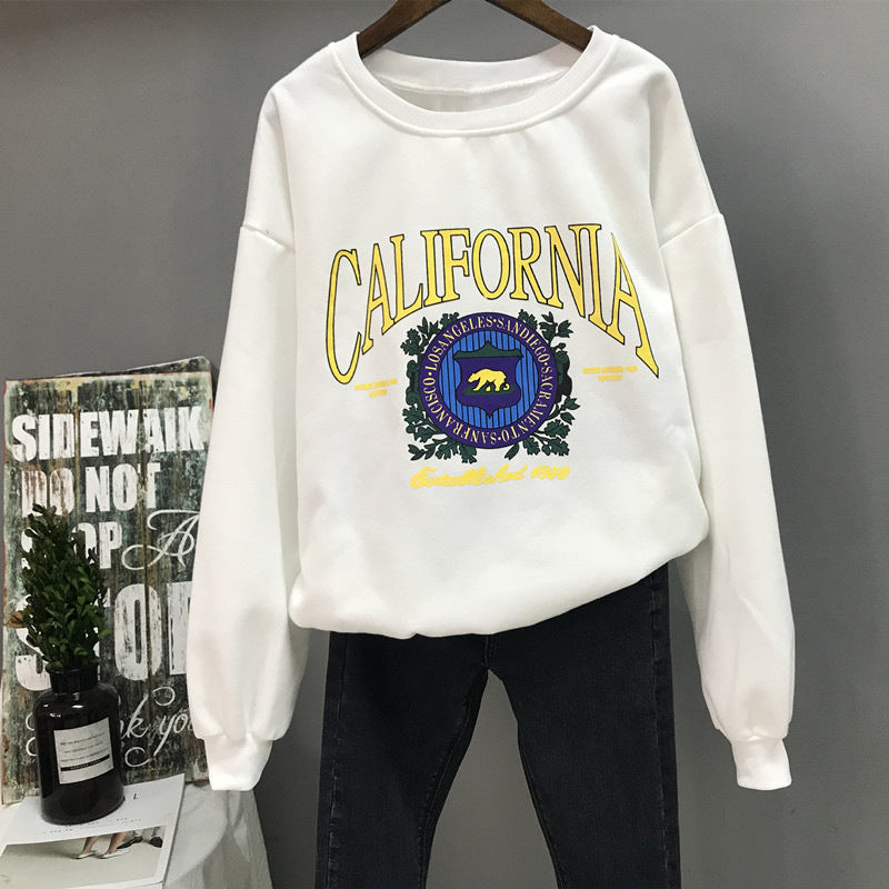 California Los Angeles Printed Women Sweatshirt for Autumn