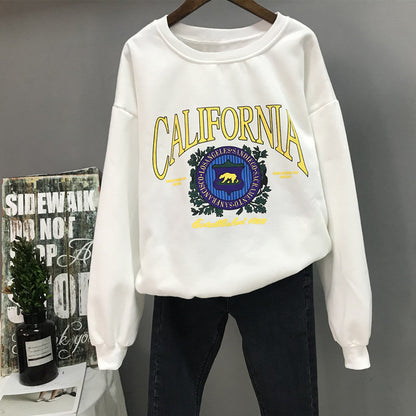 California Los Angeles Printed Women Sweatshirt for Autumn