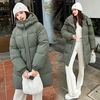 Long-Length Loose-Fit Cotton Puffer Jackets – Long Coats Aesthetic & Winter Outfits
