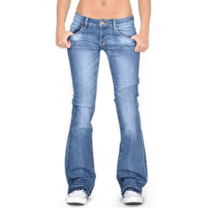High-Waist Micro Flare Jeans – Stretchy Retro Denim Pants