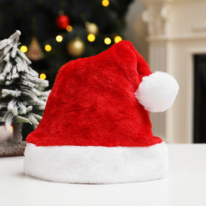 High Quality Santa Claus Hat Red Short Plush For Christmas Cheer