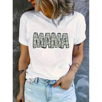 Women Mama Love T Shirts