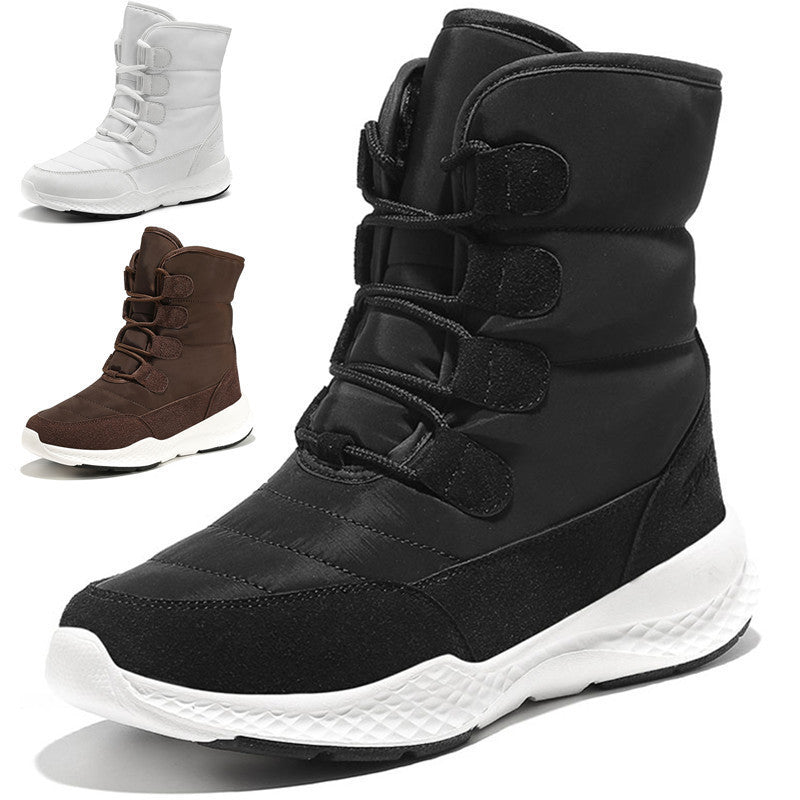 Plus Size Velvet Long Tube Snow Boots for Women | Cozy Winter Boots Outfit