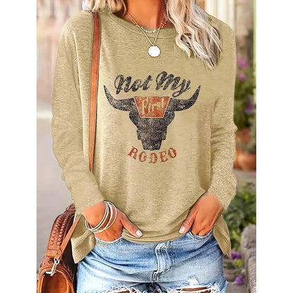 Vintage Rodeo Graphic Western Style Summer Women T Shirts