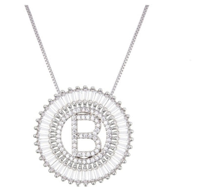 A Z Letter 6mm Imitation Pearls Necklace For Women