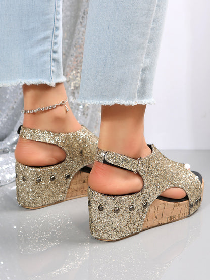 Women Pointed Shiny Rhinestone Elegant Summer Shoes
