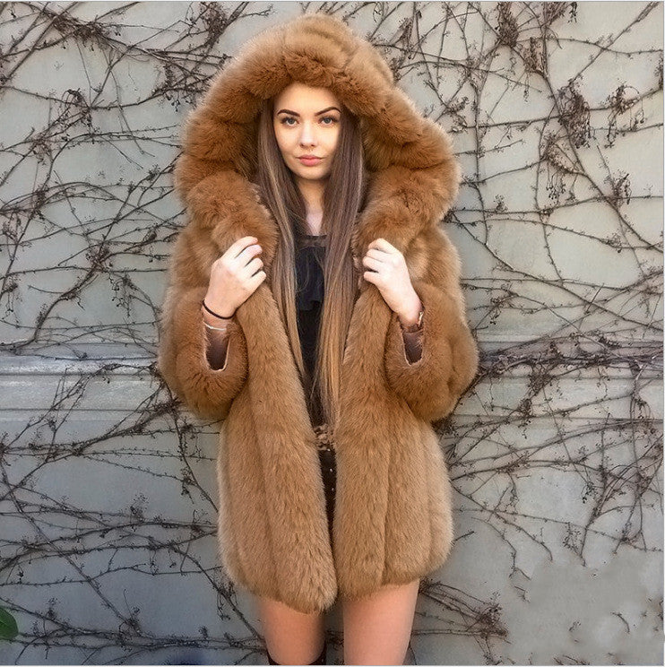 Womens Yeticore Oversized Teddy Coat Plush Faux Fur Hooded Jacket 2025 Autumn Winter Fashion