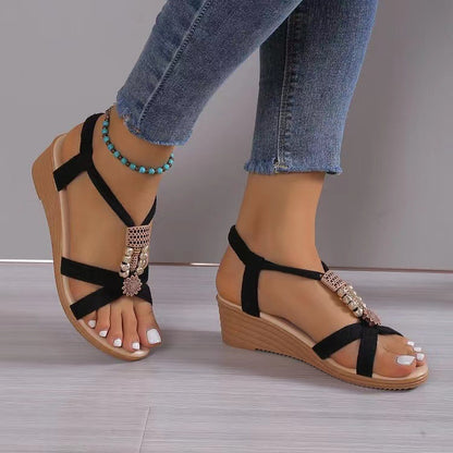 Open Toe Flat Gladiator Sandals For Women