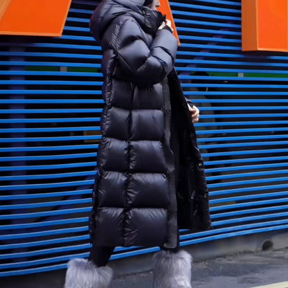 Womens X Long Belted Closure Down Parka