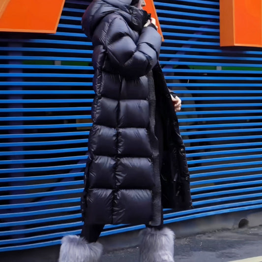 Womens X Long Belted Closure Down Parka