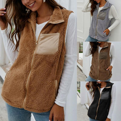 Spring Autumn Knitted Sleeveless Vest For Women