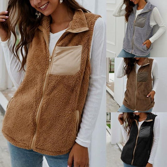 Spring Autumn Knitted Sleeveless Vest For Women