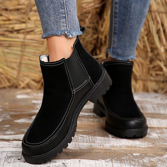 Winter Martin Boots for Women | Hollow-Out Mid-Calf Street Style Footwear
