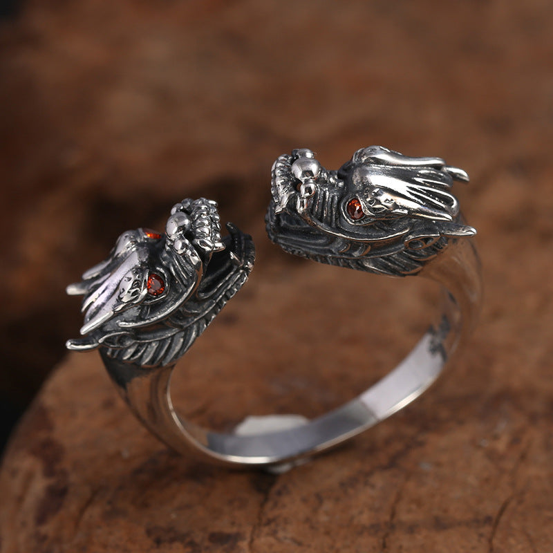 Fashion Faucet Ring – Adjustable 7mm Silver Unisex Band, Minimalist Modern Jewelry