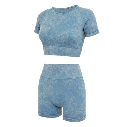 Seamless Cotton Yoga Two-Piece Outfit Set | Comfortable Activewear Style 2025