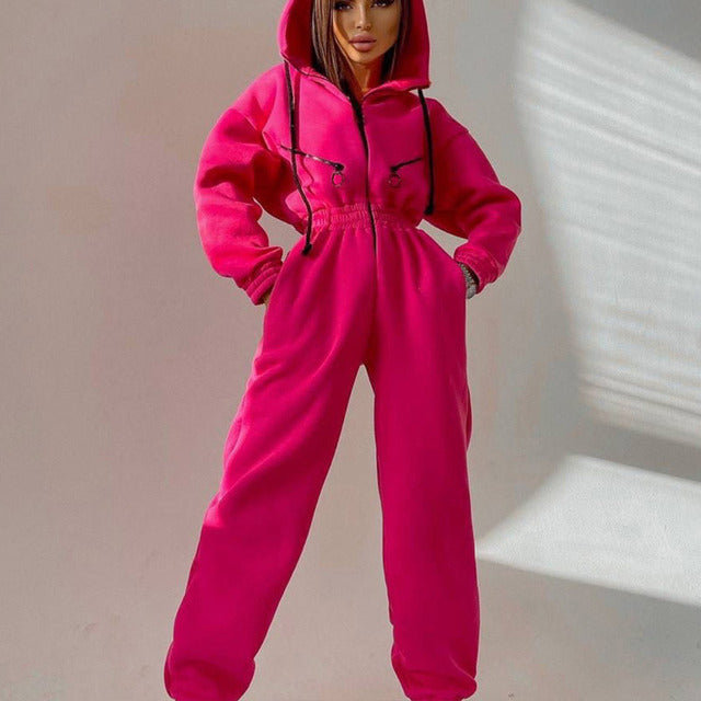 Zipper Hoodie & Drawstring Pants Two-Piece Outfit Set | Cozy Style 2025 Aesthetic
