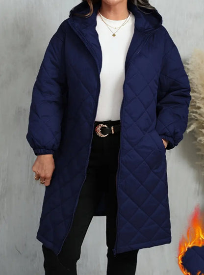 Elegant Hooded Zipper Cotton Puffer Jackets – Coats for Women Casual & Winter Outfits