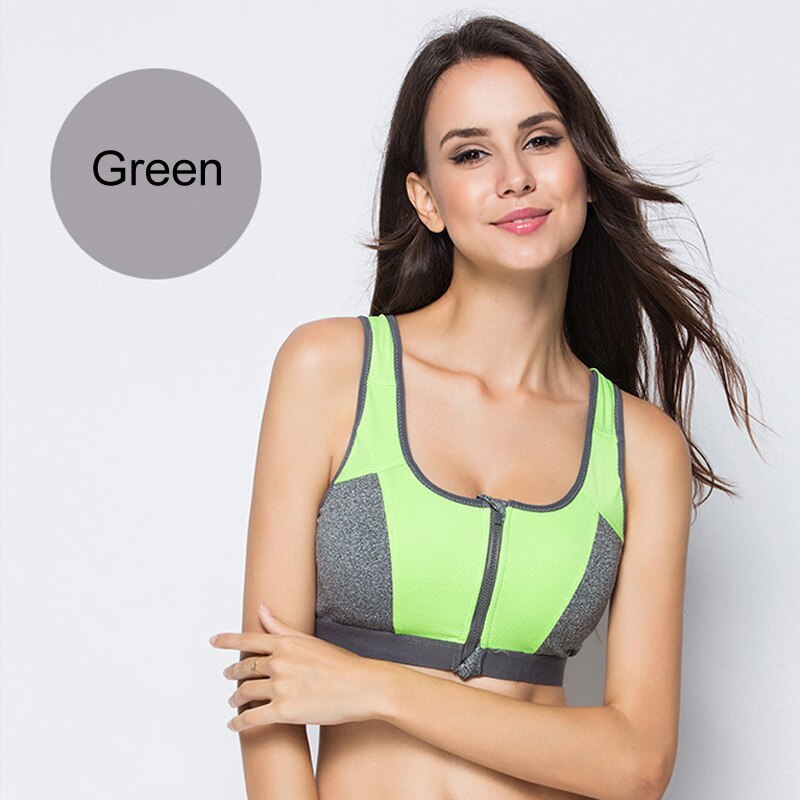 Front-Zip Sports Bra – Secure Fit & Breathable Stretch