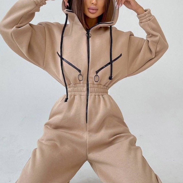 Zipper Hoodie & Drawstring Pants Two-Piece Outfit Set | Cozy Style 2025 Aesthetic
