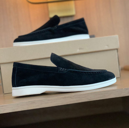 Flat Sole Simple Genuine Leather Casual Womens Shoes