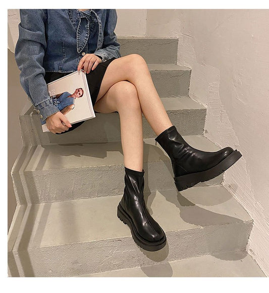 Thick Sole Soft Mid Calf Snow Boots For Women