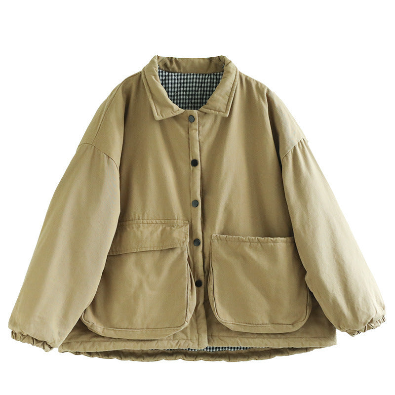 Womens Multi Side Pockets Plus Size Winter Coats