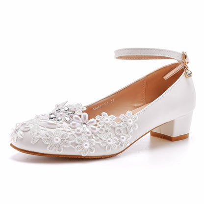 Pregnancy-Friendly Lace Bridal Flats | Elegant Wedding Shoes for Moms-to-Be