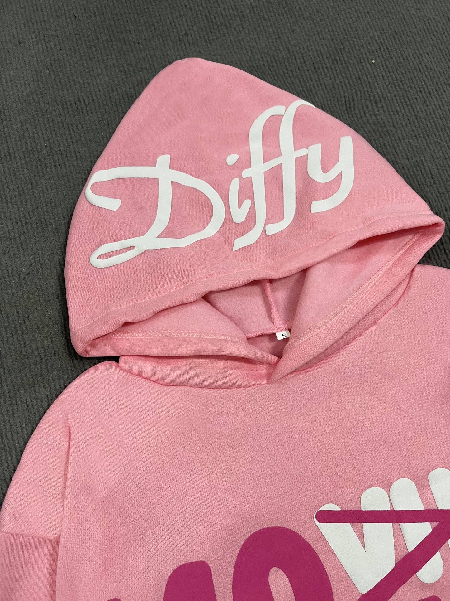 Y2K Oversized Men's Hoodie – Geometric Alphabet Print Pullover for Fall/Winter Streetwear Style