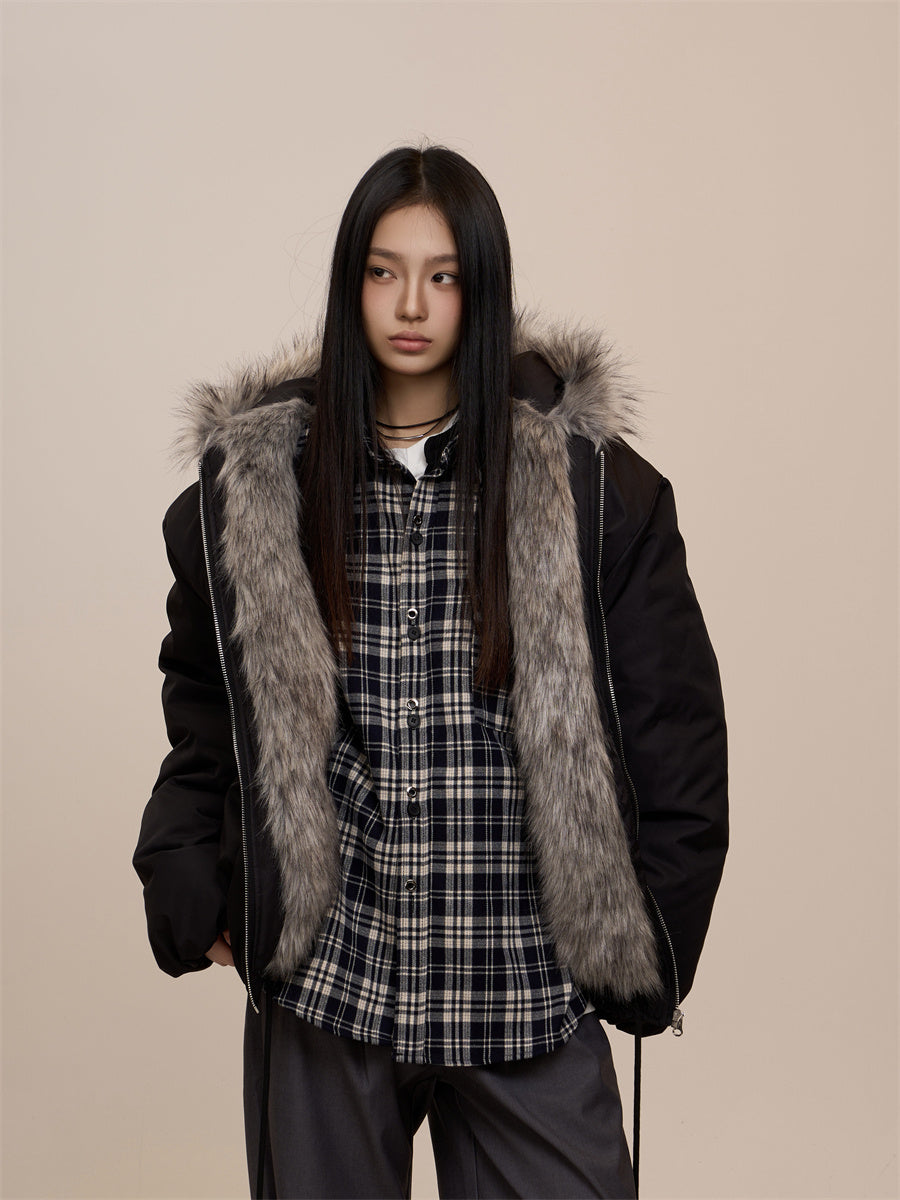 Furr Inside Warm Womens Hooded Jackets