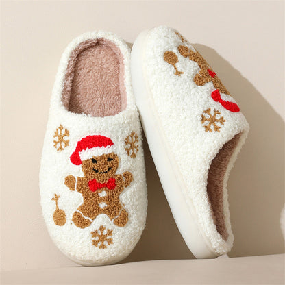 Christmas Fuzzy Snowflake Slippers – Warm Indoor House Shoes