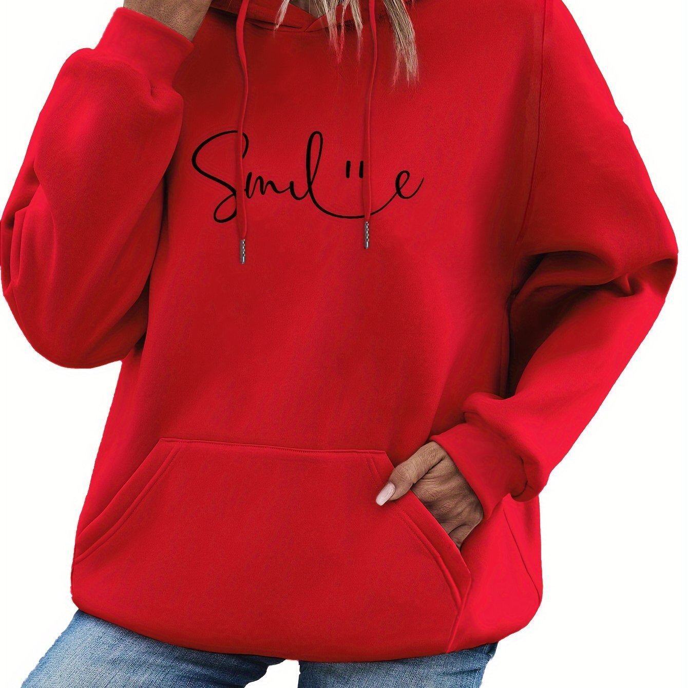 Womens Always Smile Stay Positive Casual Hoodies