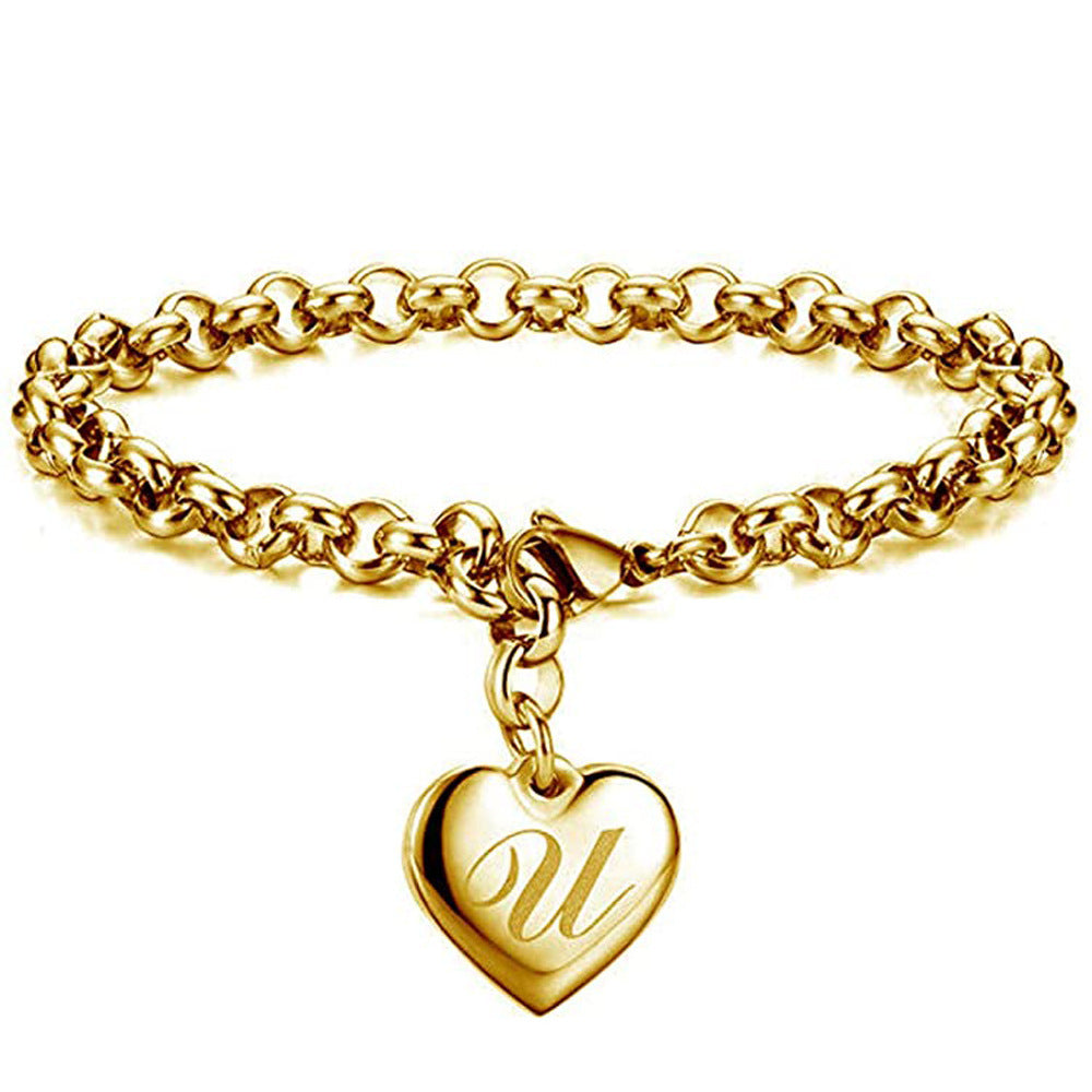 Womens Stainless Steel Gold Silver Link Bracelet