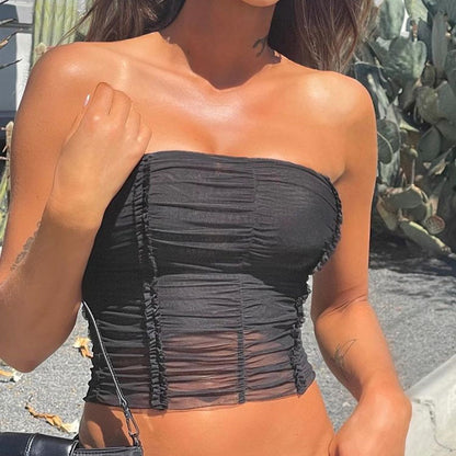 Mesh Skirt Two-Piece Outfit Set | Bold Style 2025 Aesthetic