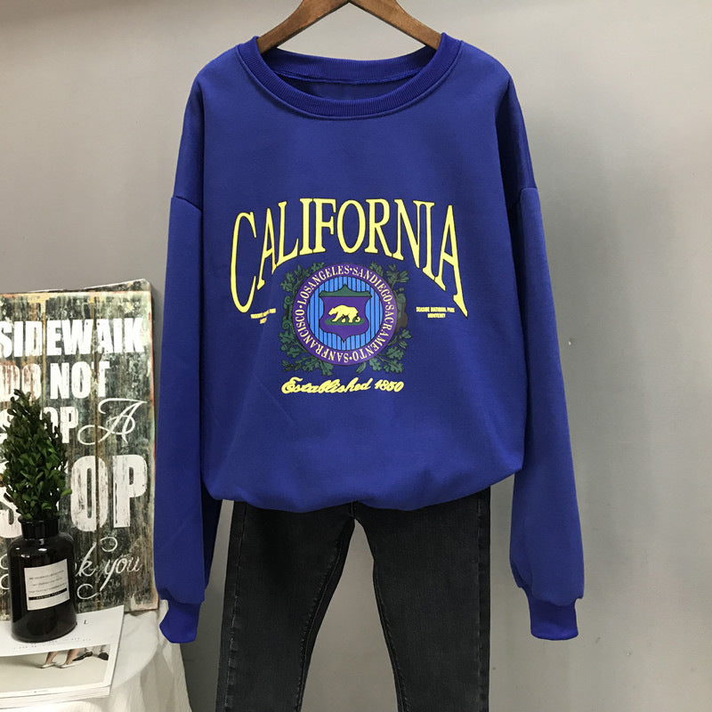 California Los Angeles Printed Women Sweatshirt for Autumn