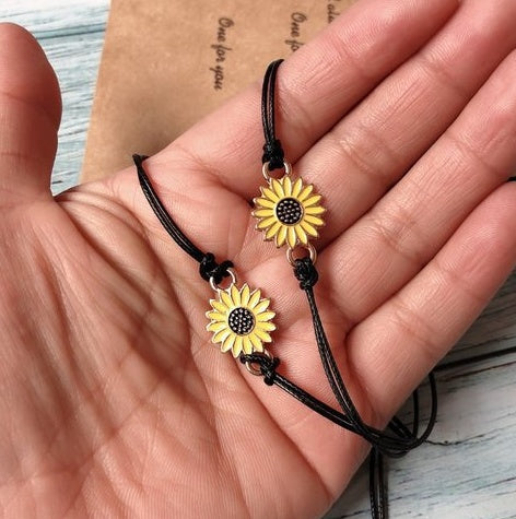 Sunflower Friendship Bracelet – Adjustable Beaded Bracelet for Positivity & Everyday Wear