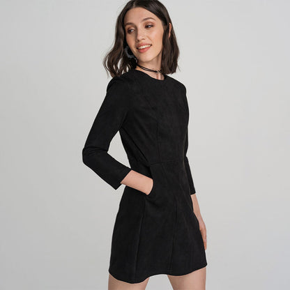 Travel In Comfort Style Round Neck Summer Mini Dress