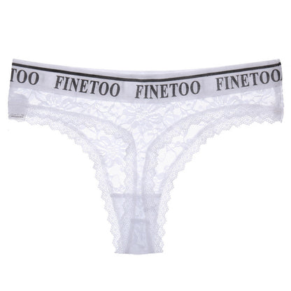 Low-Waist Lace Thong Panties – Cotton-Lined Briefs with Breathable Comfort & Everyday Elegance