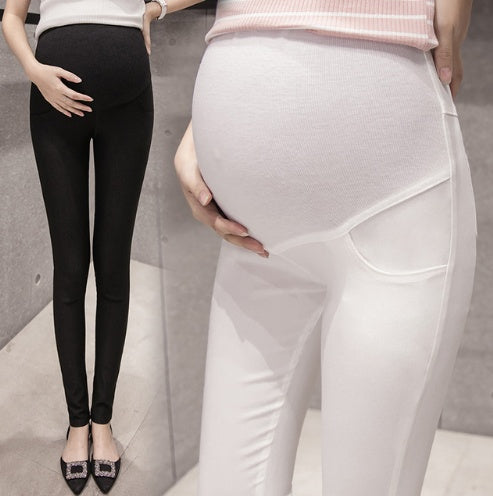 Spring Maternity Wide-Leg Trousers – Comfortable High-Waist Pregnancy Pants