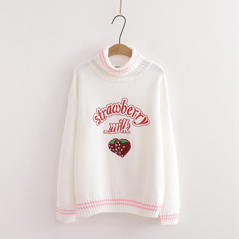 Cute & Casual Comfort Cartoon Cotton College-Style Sweater