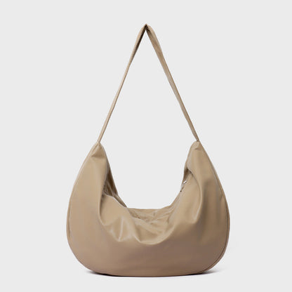 Large Capacity Soft Leather Tote Bag Minimal Chic Shoulder Crossbody