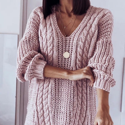 Womens Loose Fit Knit Winter Oversized Sweaters