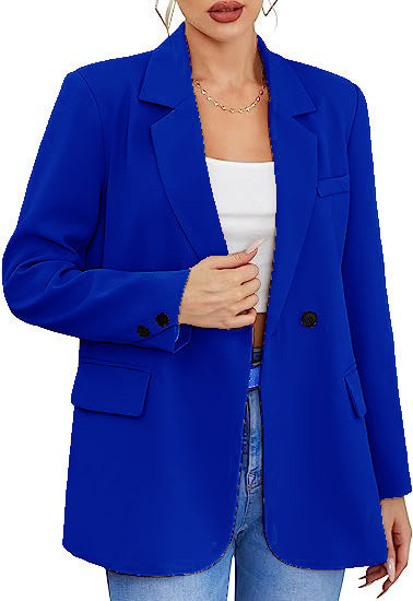 Office Temperament Suit Coat Lapel Slim Blazer For Women