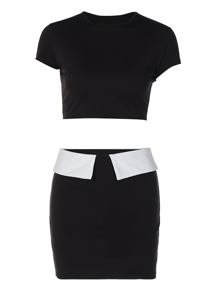 Contrast Stitching Two-Piece Outfit Set | Bold Street Style Style 2025