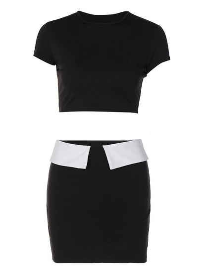 Contrast Stitching Two-Piece Outfit Set | Bold Street Style Style 2025